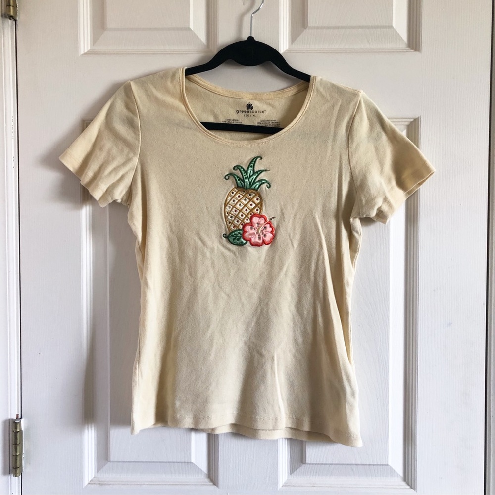 🍍Greensource Yellow Pineapple Top | 100% cotton